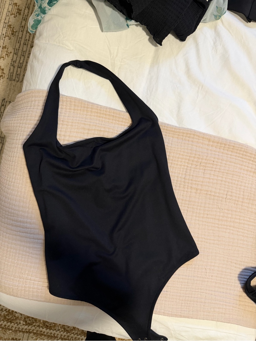 Abercrombie & Fitch Black Halter bodysuit